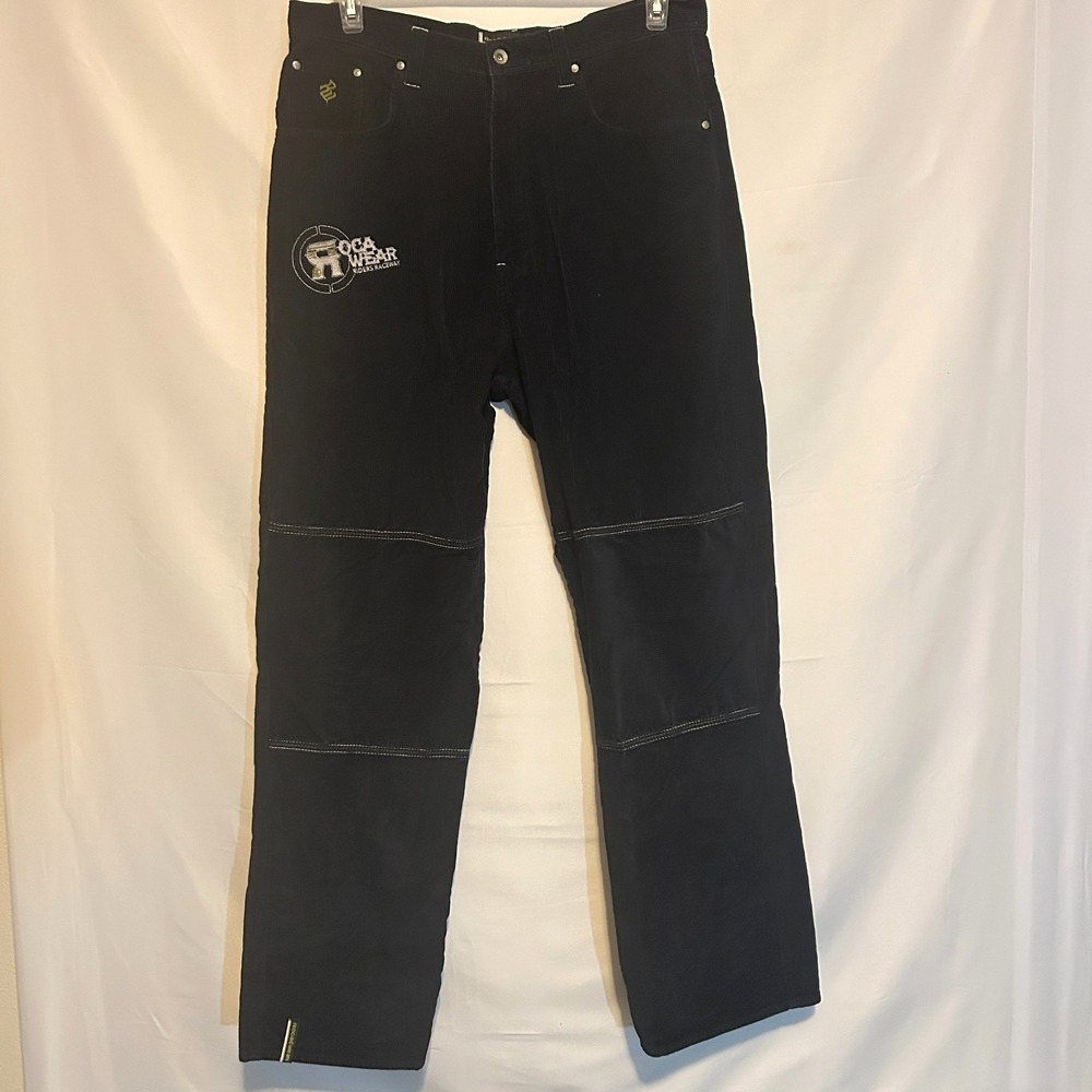 Rocawear Mens 36x34 Blue Corduroy Y2K Skater Grunge Streetwear Urban Hip Hop VTG